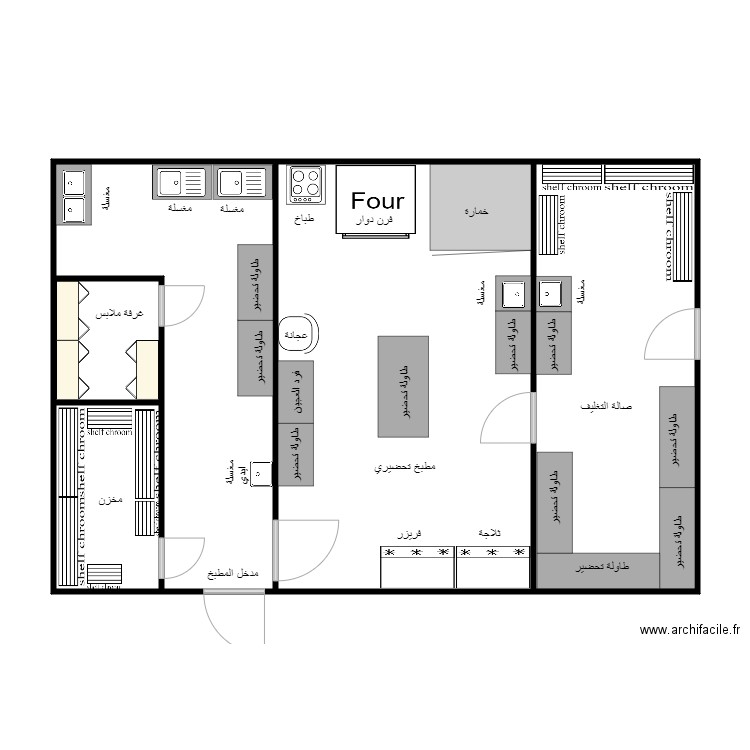 bakery barka. Plan de 0 pièce et 0 m2