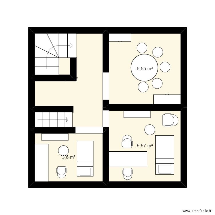 1 er étage . Plan de 0 pièce et 0 m2