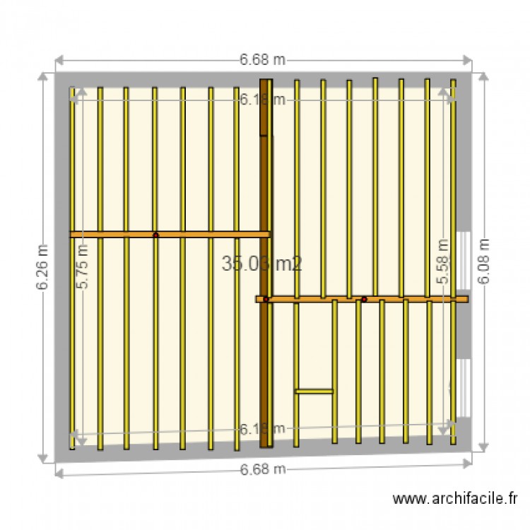 2eme etage mise en place solive2. Plan de 0 pièce et 0 m2