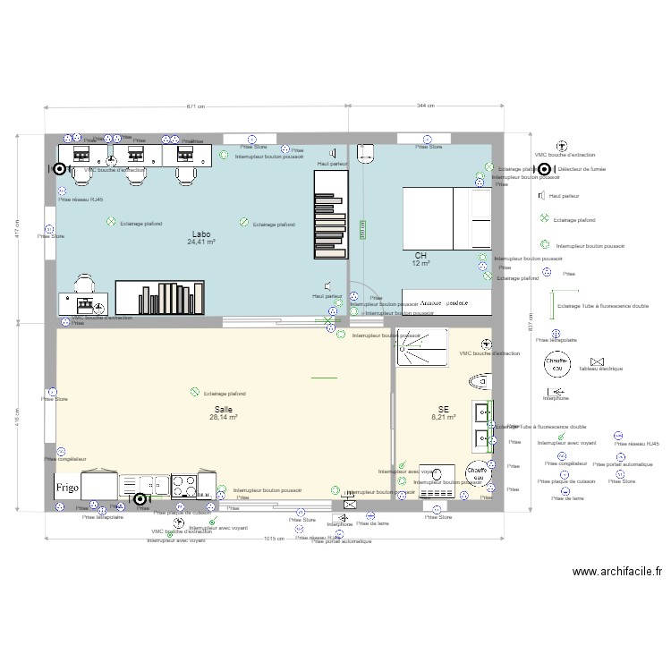 Labo 20220111. Plan de 4 pièces et 73 m2