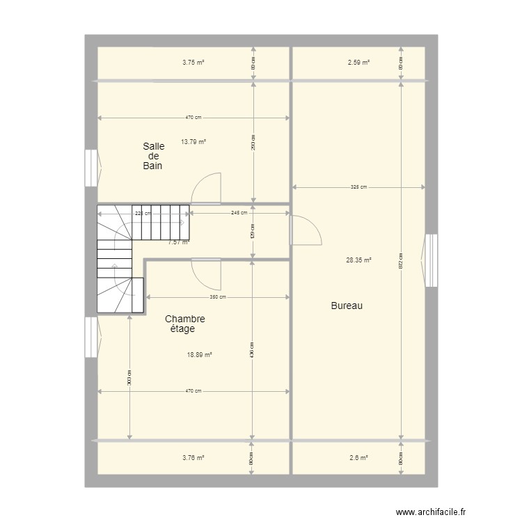 1 plan étage après m2. Plan de 0 pièce et 0 m2