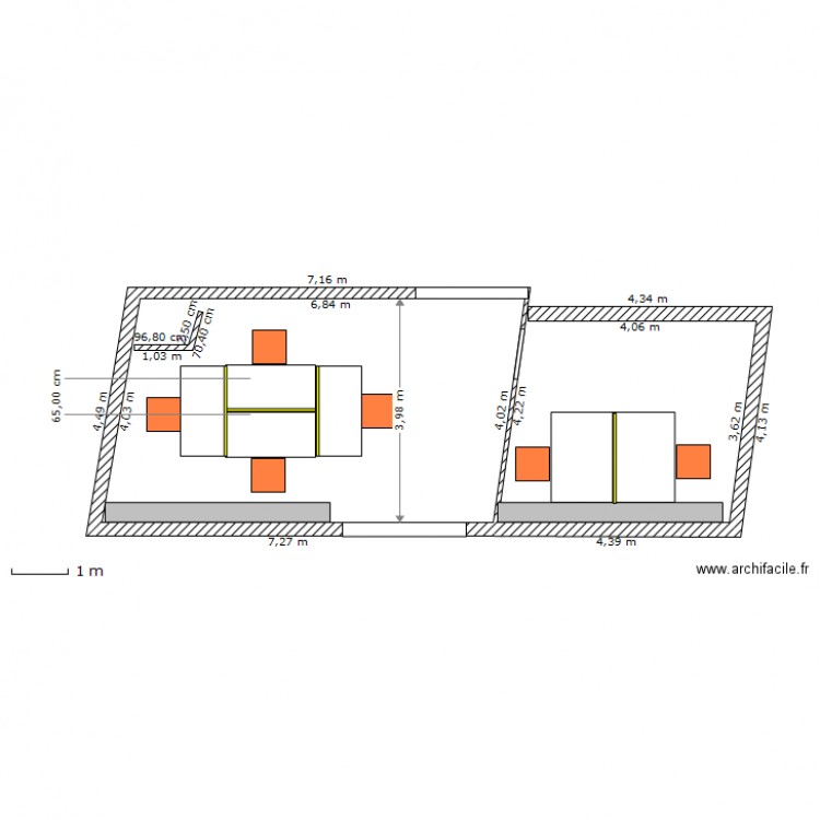 bureau 6.4. Plan de 0 pièce et 0 m2