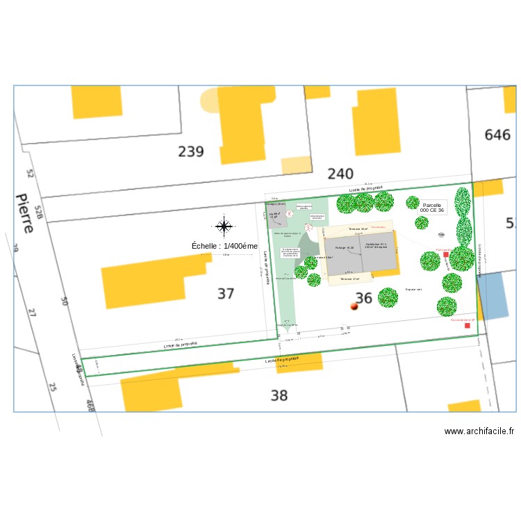 Plan de masse - situation d'origine. Plan de 0 pièce et 0 m2