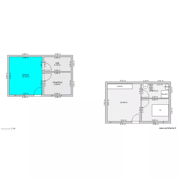 maison type. Plan de maison type. Plan de