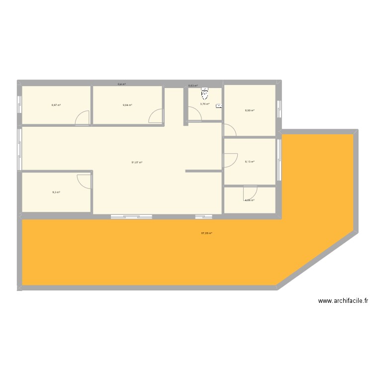 plan Riviere salee Plan 11 pièces 191 m2 dessiné par karman john