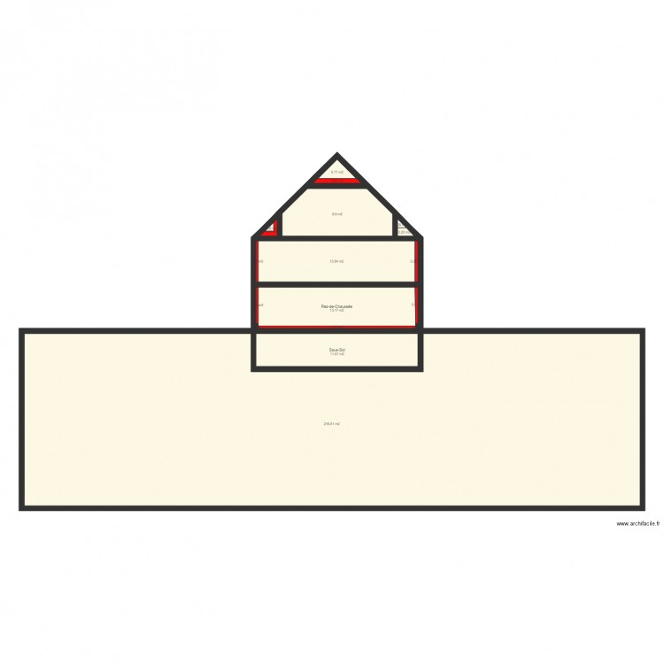 plan de maisons n°2. Plan de 18 pièces et 268 m2