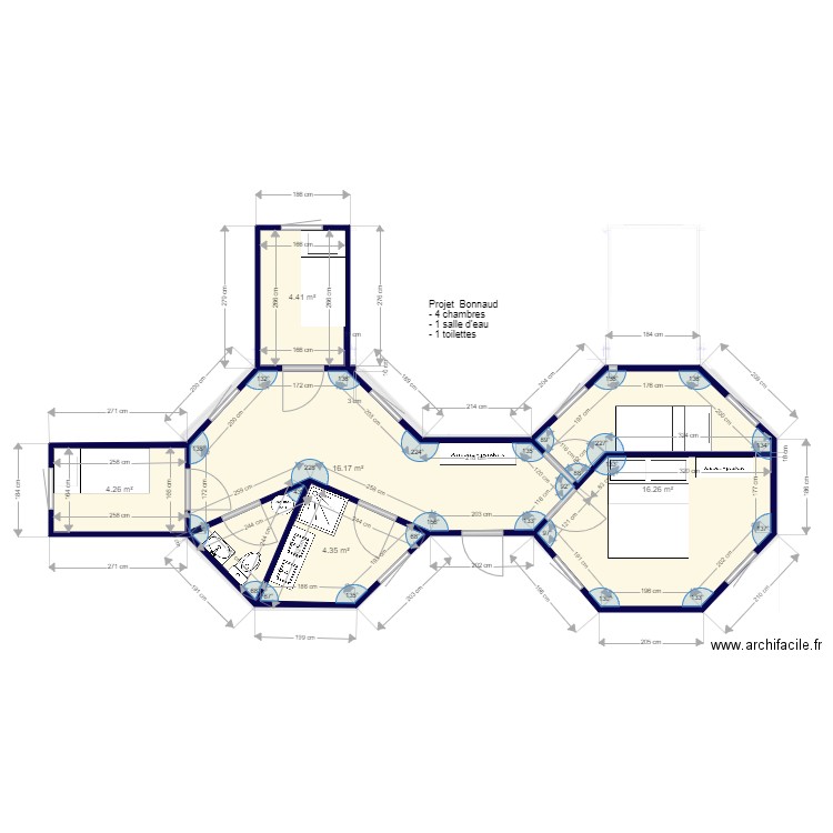 bonnaud kota double 16 avec 2 extensions sauna  . Plan de 0 pièce et 0 m2