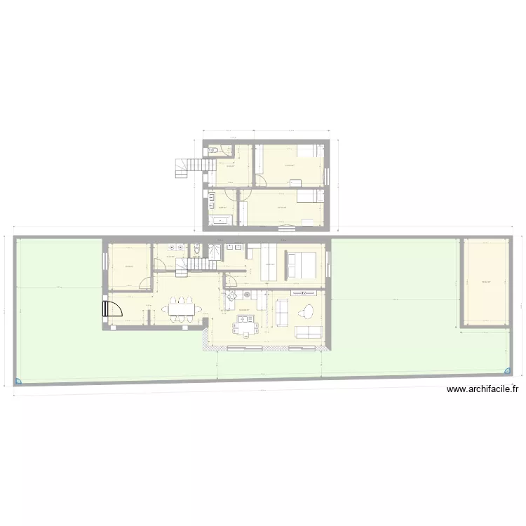 Plan de masse Verriere am&eacute;nag&eacute; &eacute;tage light. Plan de 