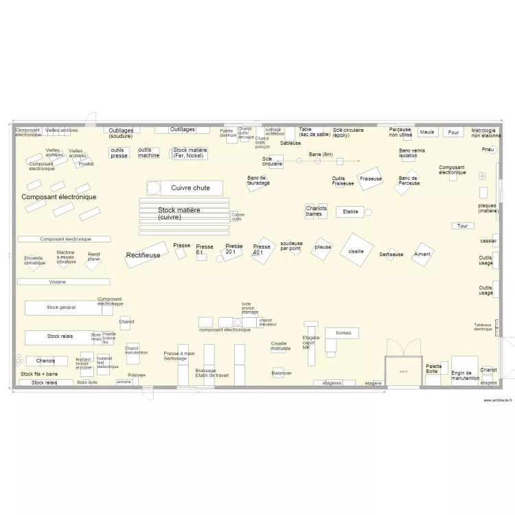 agencement atelier A 1. Plan de 