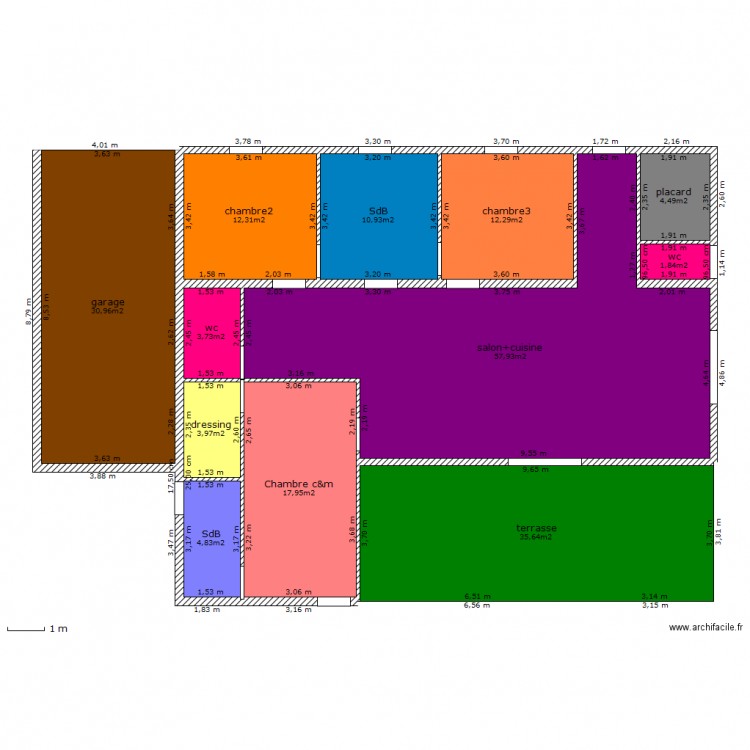 maison L. Plan de 0 pièce et 0 m2