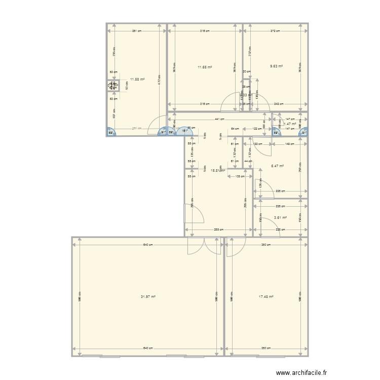 379 paradis avant modif. Plan de 0 pièce et 0 m2