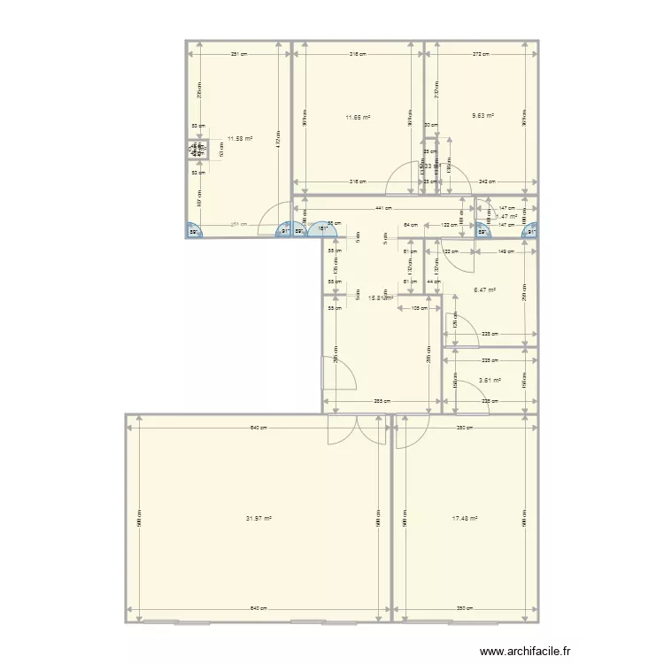 379 paradis avant modif. Plan de 