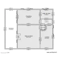 plan F2 en rez de chaus&eacute;e