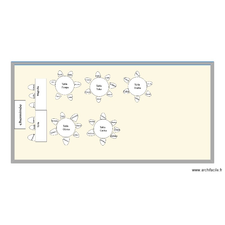 Plan de table mariage. Plan de 0 pièce et 0 m2