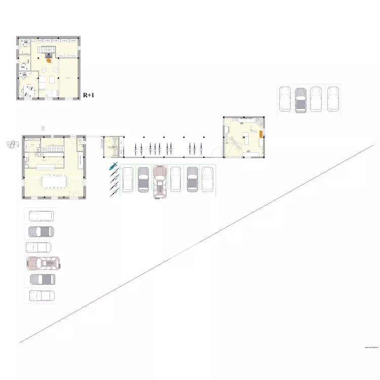 Maison commune 9 trames (9x9 m) 14. Plan de Maison commune 9 trames (9x9 m) 14. Plan de
