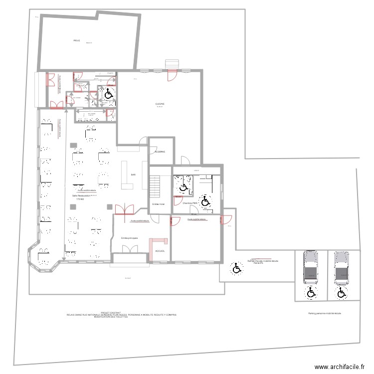 RELAIS DIANE PROJET. Plan de 0 pièce et 0 m2