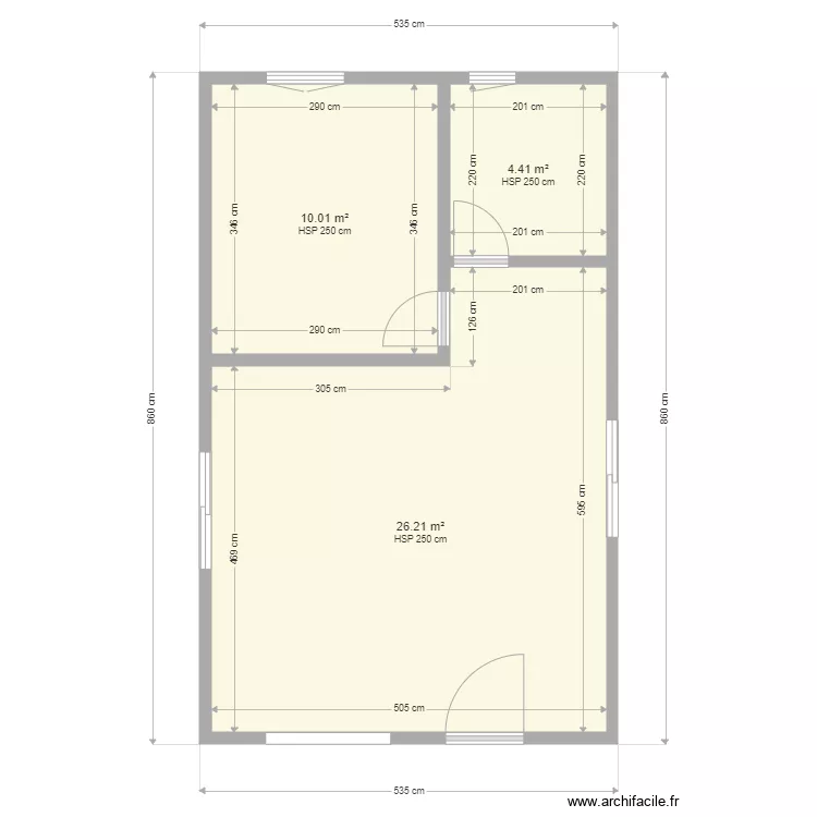 Maison location definitif. Plan de 