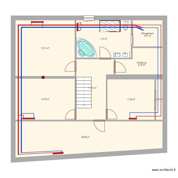 Appart niveau 2  chauffage. Plan de 0 pièce et 0 m2