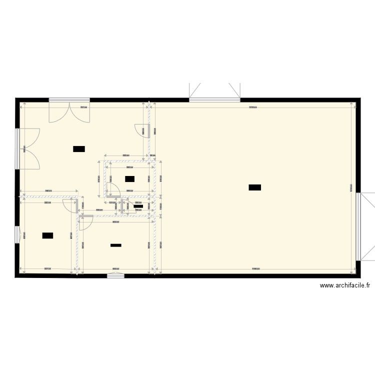 hangar. Plan de 0 pièce et 0 m2