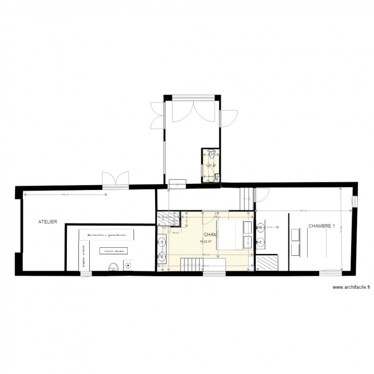 Aménagement Grange 2 Montoison 120. Plan de 0 pièce et 0 m2