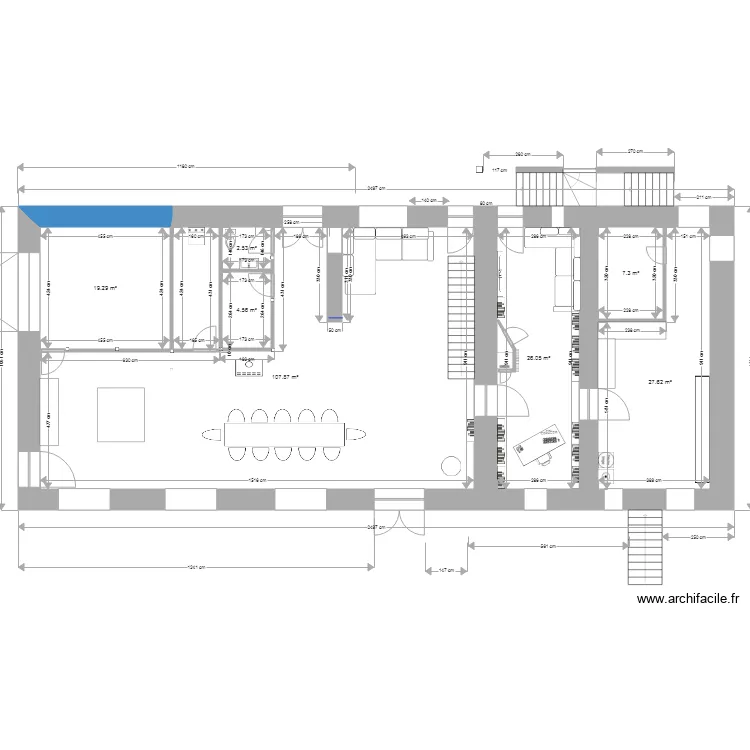 Coublevie projet 2 chambres grenier. Plan de 