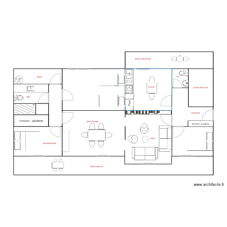 Appartement Doudous. Plan de 0 pièce et 0 m2