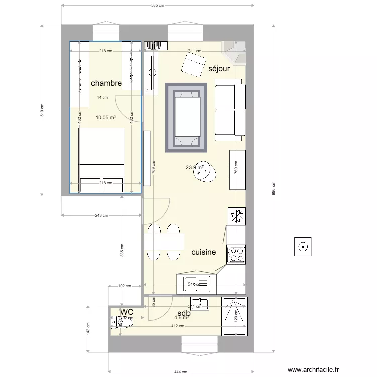 PLAN projet V2 COTE MEUBLE LIB 2. Plan de 