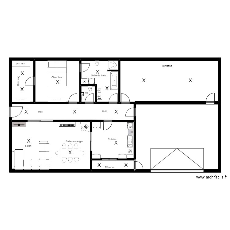 4Q home plein pied SIPS SEPT 2022. Plan de 10 pièces et 190 m2