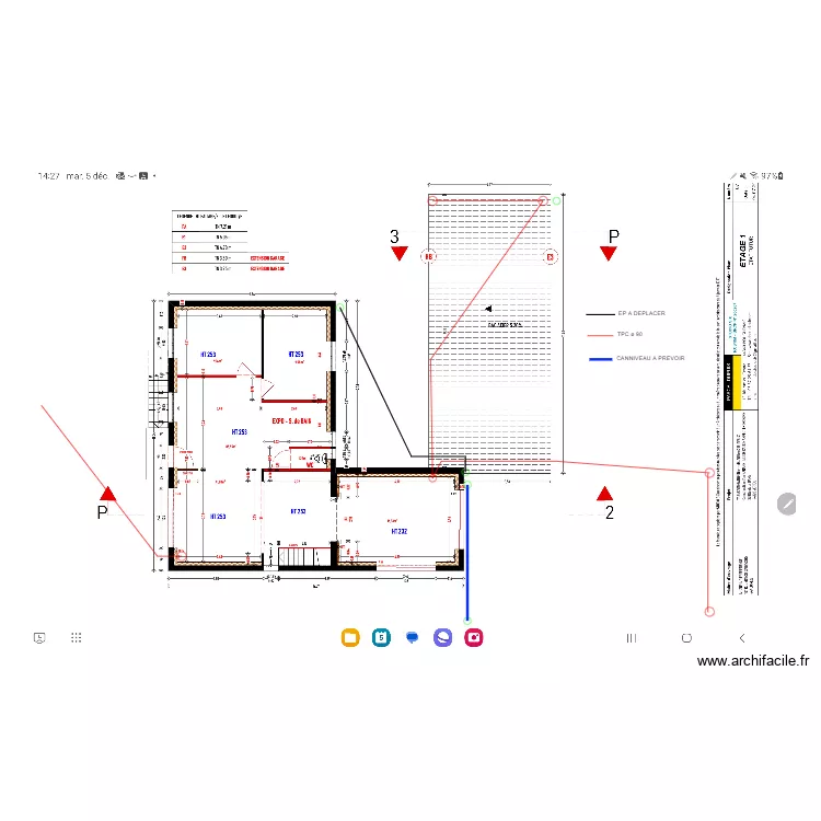 Route de la Gare. Plan de 