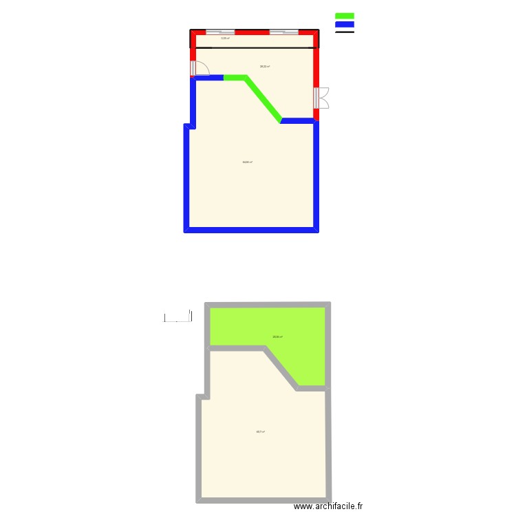 EXT 1. Plan de 5 pièces et 184 m2