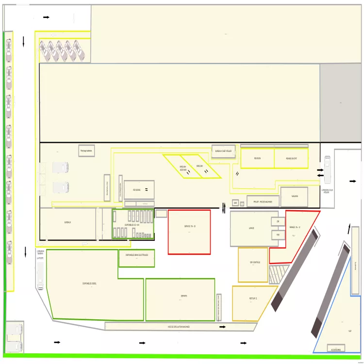 Agence PARIS SUD OZOIR Atelier 2 porte zone épi coté. Plan de Agence PARIS SUD OZOIR Atelier 2 porte zone épi coté. Plan de