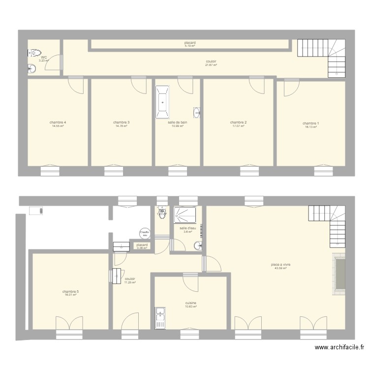 grande maison avant renovation. Plan de 0 pièce et 0 m2