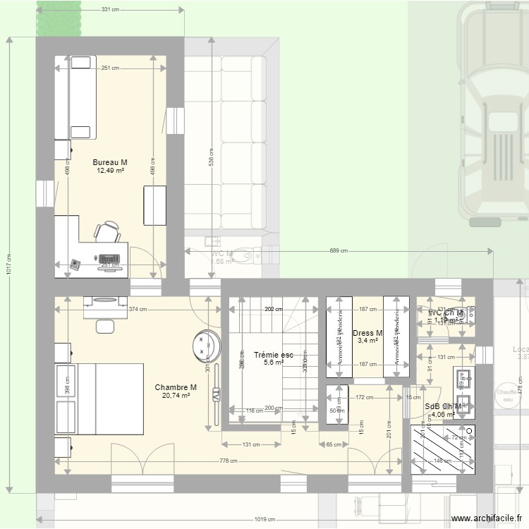 projet étage. Plan de 0 pièce et 0 m2