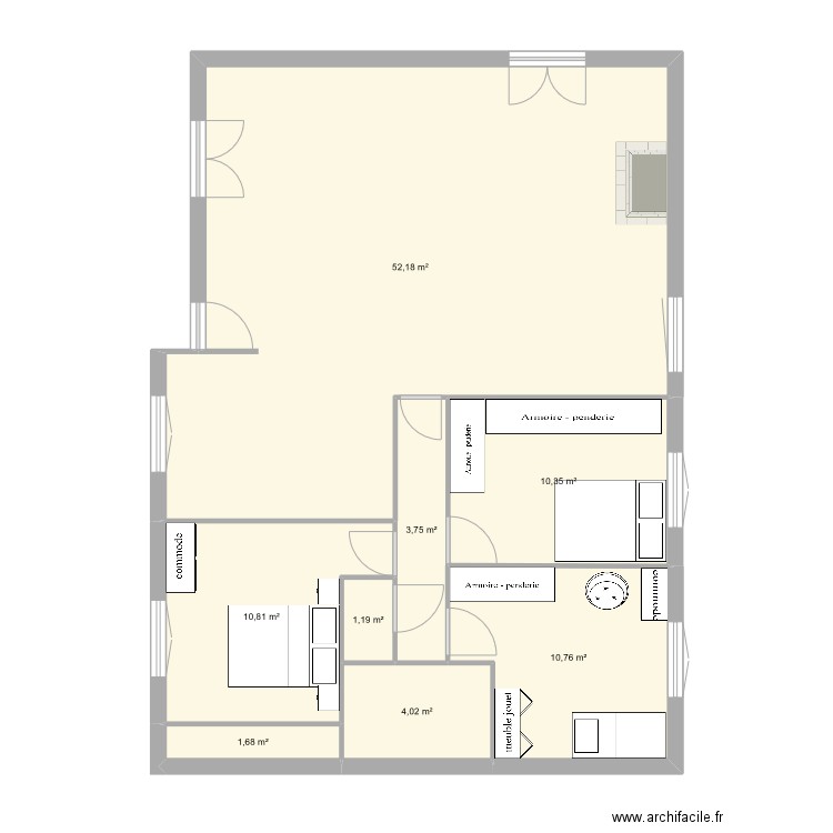 st matheiu. Plan de 8 pièces et 95 m2