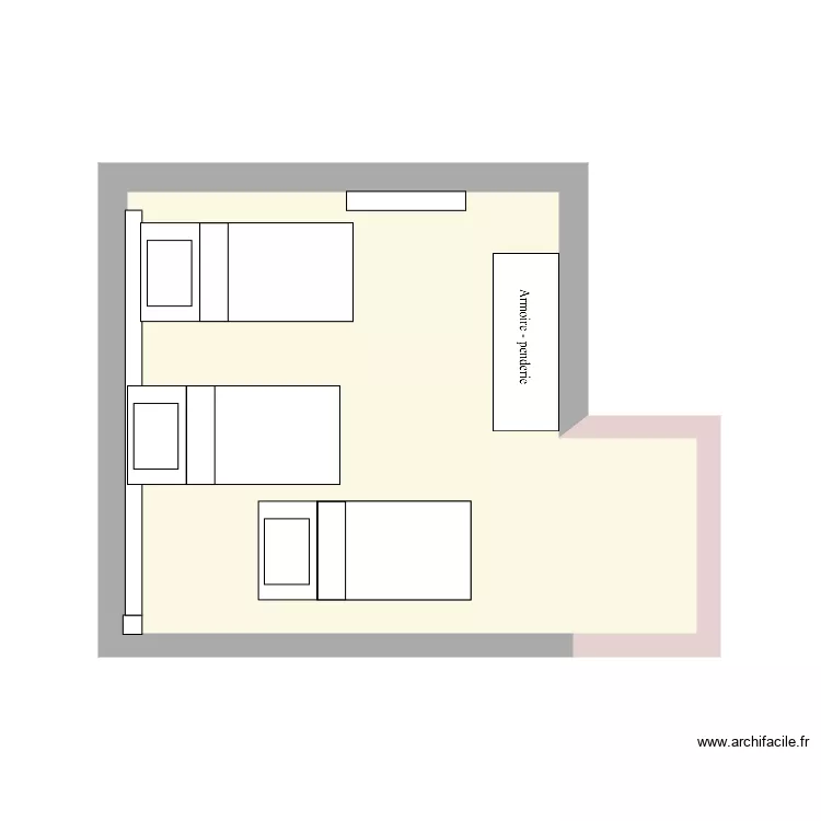 Chambre. Plan de 