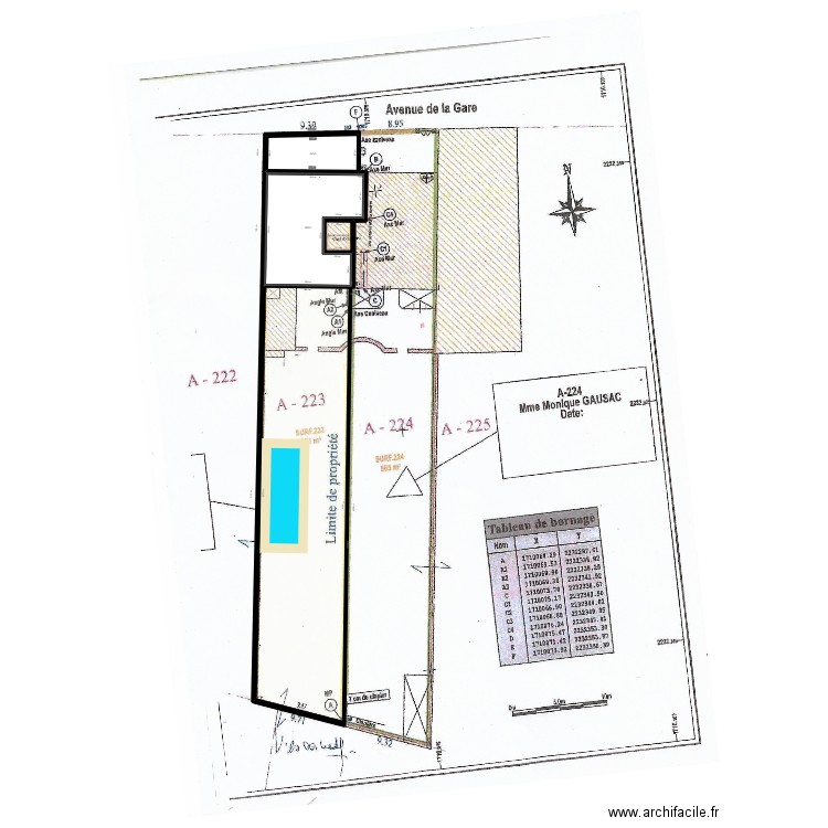 NISSAN IMPLANTATION PISCINE. Plan de 0 pièce et 0 m2