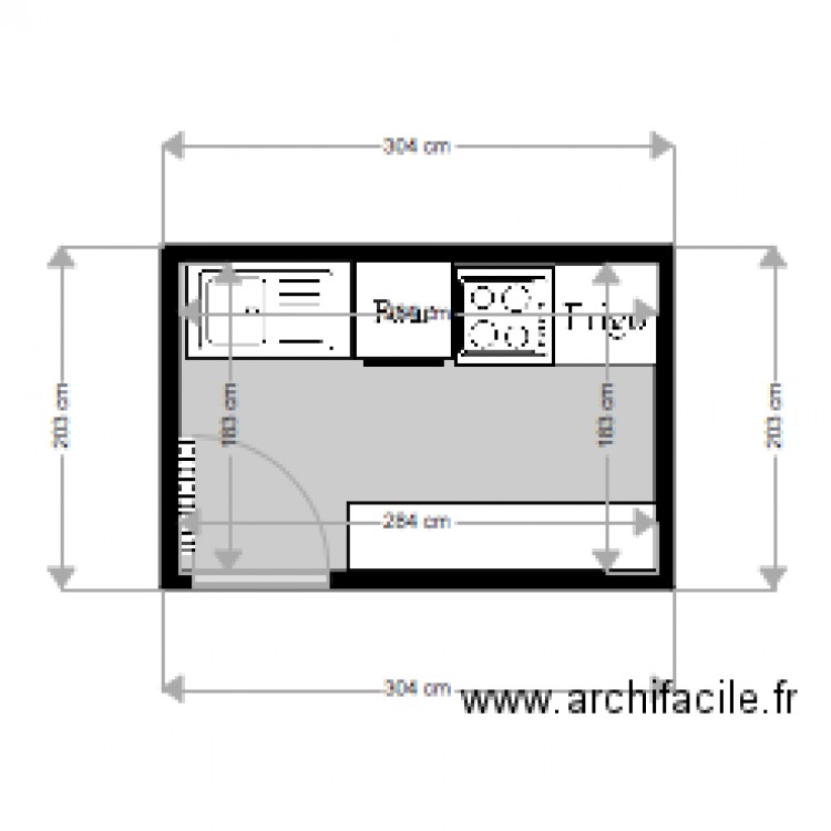 Cuisine Villa Boissière. Plan de 0 pièce et 0 m2