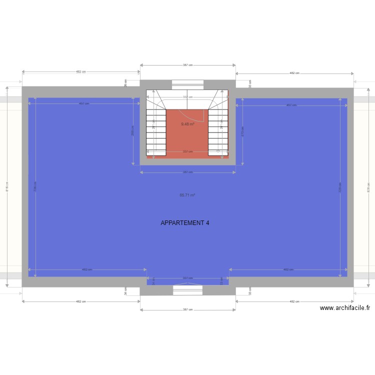 maison yvetot 2 eme etage ERDF. Plan de 0 pièce et 0 m2