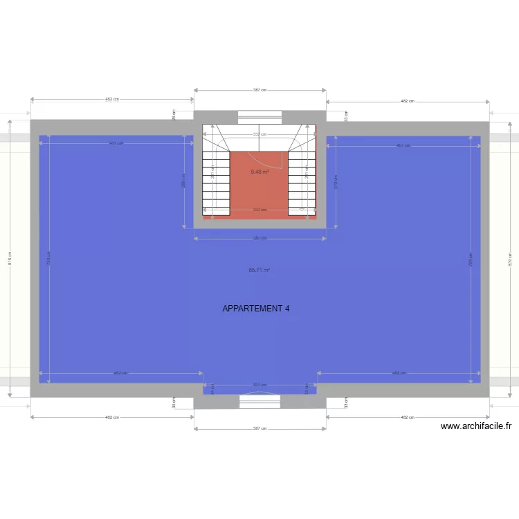 maison yvetot 2 eme etage ERDF. Plan de 