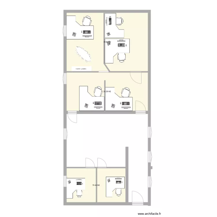 Am&eacute;nagement Bureau 2. Plan de 
