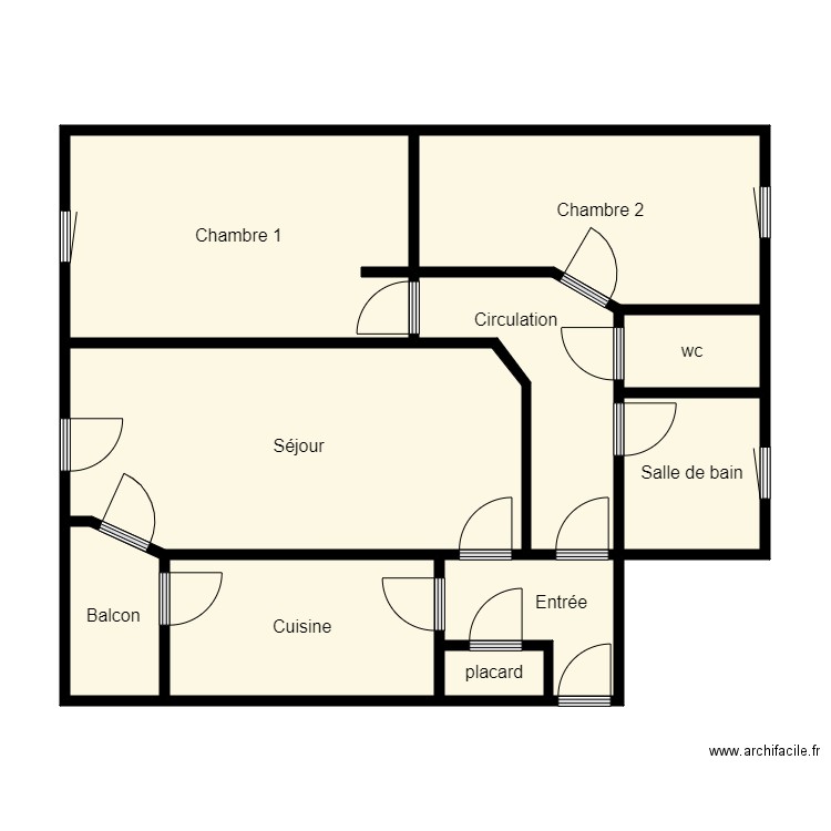 5115A100LG004. Plan de 10 pièces et 79 m2