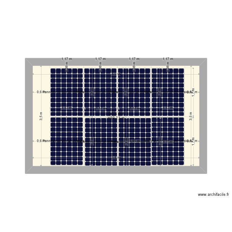 CLEMENT GILLES  02500	Neuve-Maison. Plan de 1 pièce et 20 m2