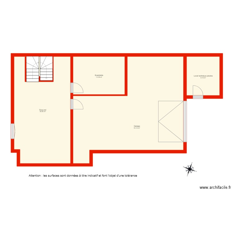 BI 2463 sous sol non côté. Plan de 0 pièce et 0 m2