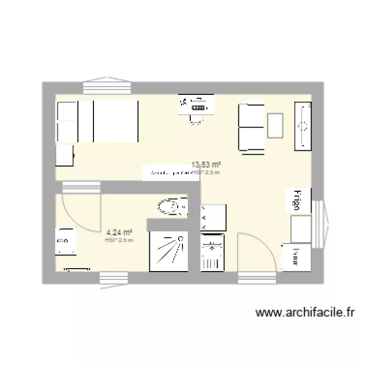 Chambre américaine. Plan de Chambre américaine. Plan de