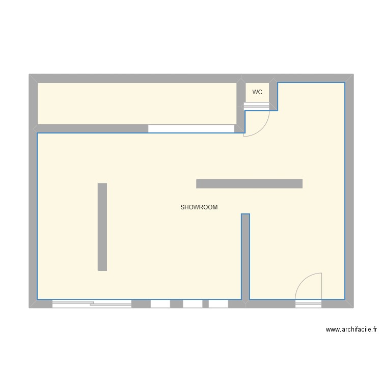 RPAL_22ETL9940. Plan de 3 pièces et 58 m2