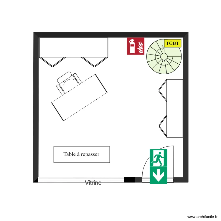 La boite &agrave; couture Plan &eacute;tage PI. Plan de 