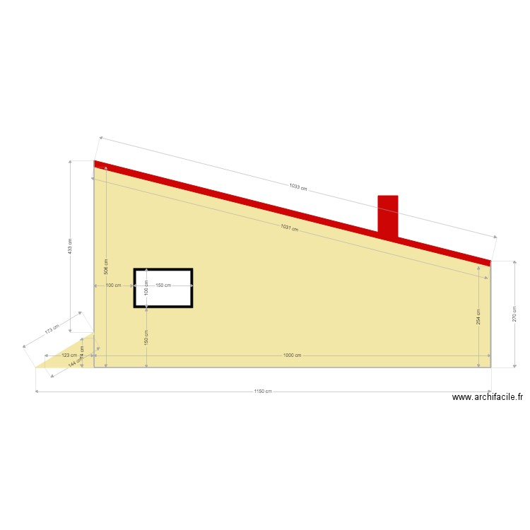 Façade Est. Plan de 0 pièce et 0 m2