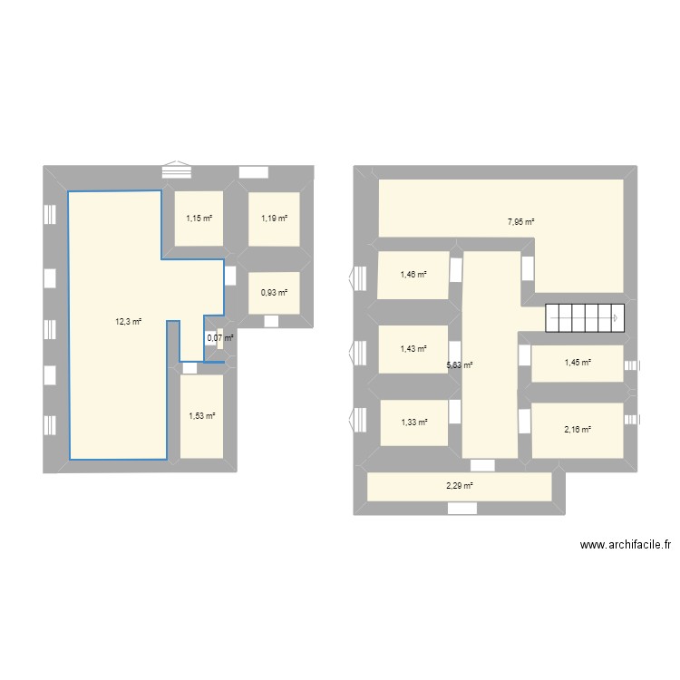 maison 1 ET 2 . Plan de 0 pièce et 0 m2