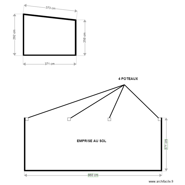 JOMAFB. Plan de 1 pièce et 9 m2