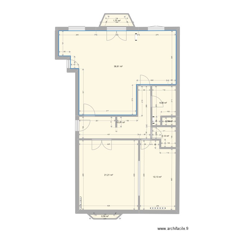 Planchat Zenou. Plan de 9 pièces et 91 m2